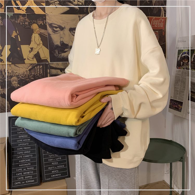 LEGIBLE 2021 Autumn Woman's Hoodies Oversize Female Loose Cotton Solid Thicken Warm Women Sweatshirts Lady Fashion Plus Size 5XL