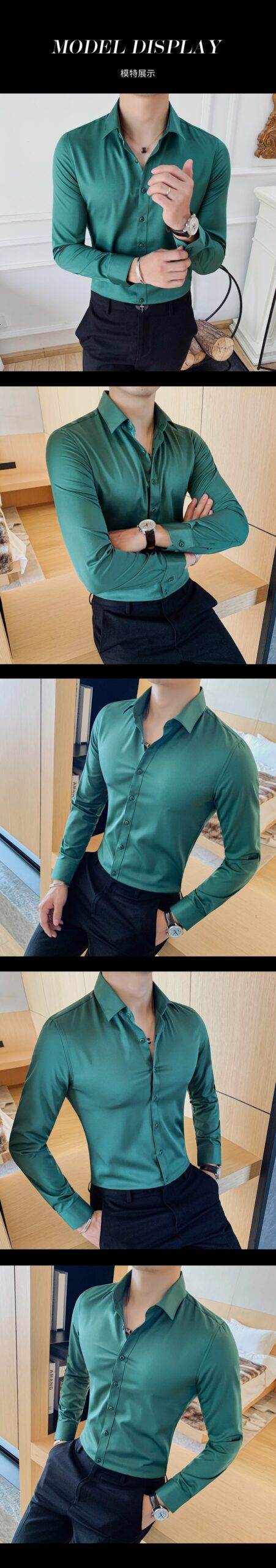 British Style New Solid Shirt Men Long Sleeve Fashion 2021 Autumn Business Formal Wear Men Shirts Slim Fit Casual Blouse Men 4XL