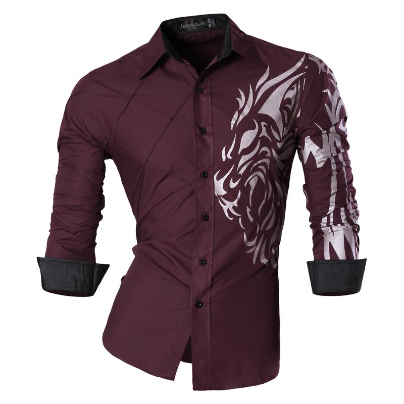jeansian Spring Autumn Features Shirts Men Casual Jeans Shirt New Arrival Long Sleeve Casual Slim Fit Male Shirts Z034