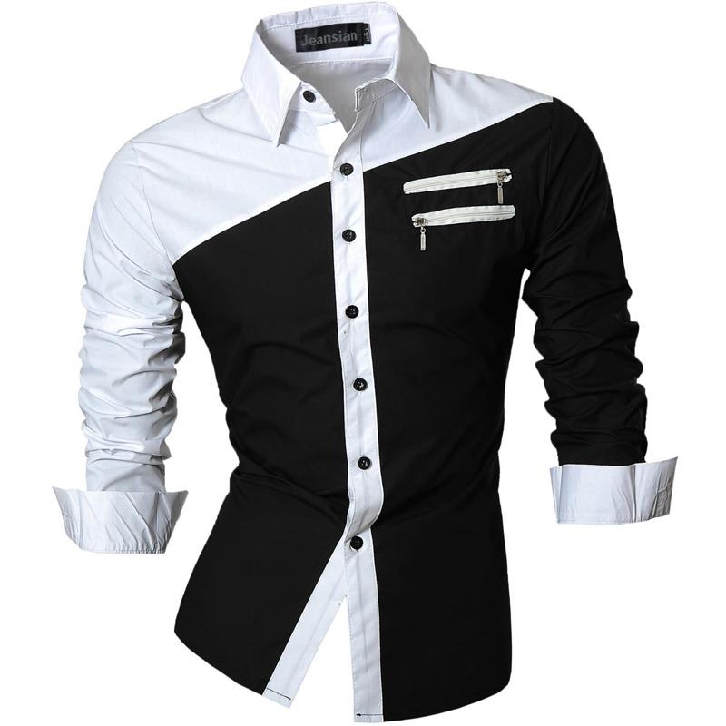 jeansian Spring Autumn Features Shirts Men Casual Jeans Shirt New Arrival Long Sleeve Casual Slim Fit Male Shirts Z034