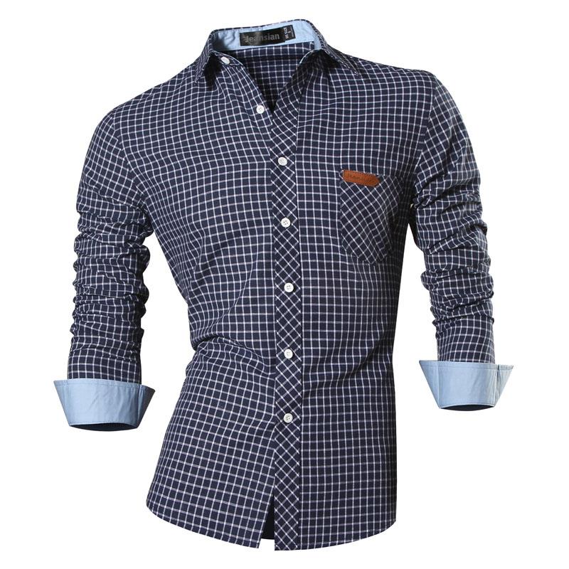 jeansian Spring Autumn Features Shirts Men Casual Jeans Shirt New Arrival Long Sleeve Casual Slim Fit Male Shirts Z034