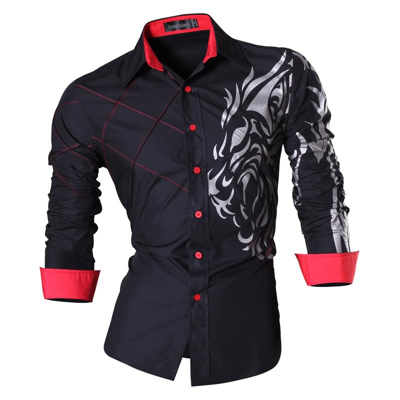 jeansian Spring Autumn Features Shirts Men Casual Jeans Shirt New Arrival Long Sleeve Casual Slim Fit Male Shirts Z034