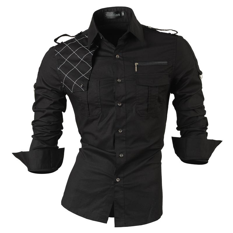 jeansian Spring Autumn Features Shirts Men Casual Jeans Shirt New Arrival Long Sleeve Casual Slim Fit Male Shirts Z034