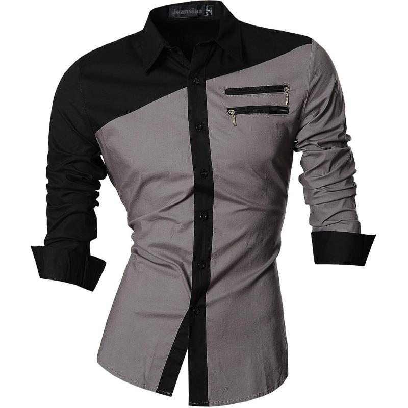 jeansian Spring Autumn Features Shirts Men Casual Jeans Shirt New Arrival Long Sleeve Casual Slim Fit Male Shirts Z034