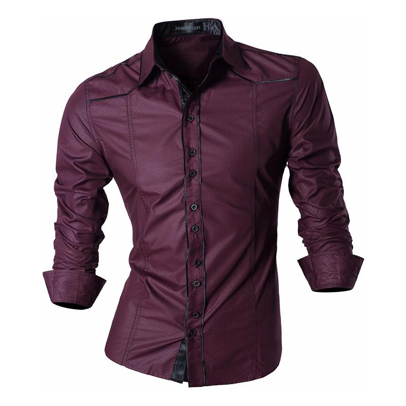 jeansian Spring Autumn Features Shirts Men Casual Jeans Shirt New Arrival Long Sleeve Casual Slim Fit Male Shirts Z034