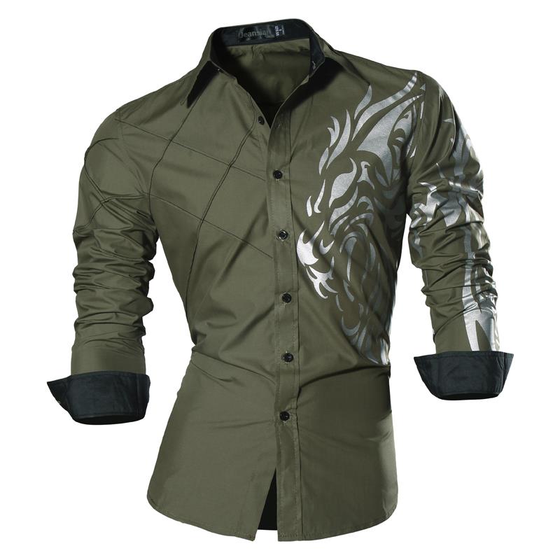 jeansian Spring Autumn Features Shirts Men Casual Jeans Shirt New Arrival Long Sleeve Casual Slim Fit Male Shirts Z034