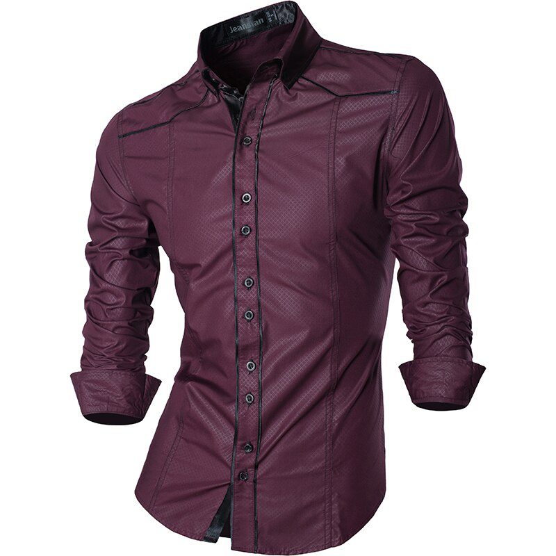 jeansian Spring Autumn Features Shirts Men Casual Jeans Shirt New Arrival Long Sleeve Casual Slim Fit Male Shirts Z034