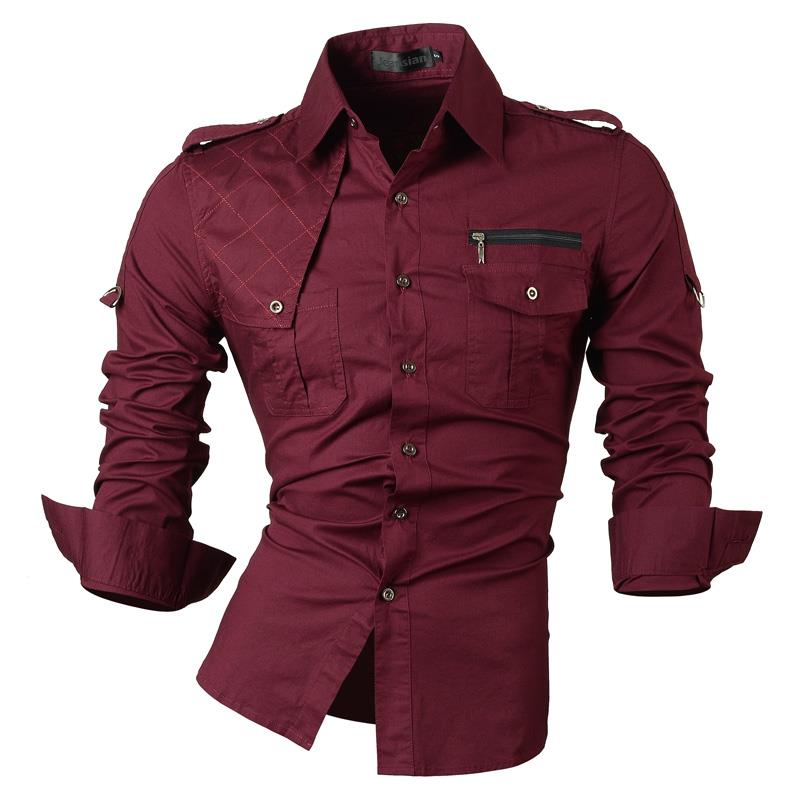 jeansian Spring Autumn Features Shirts Men Casual Jeans Shirt New Arrival Long Sleeve Casual Slim Fit Male Shirts Z034
