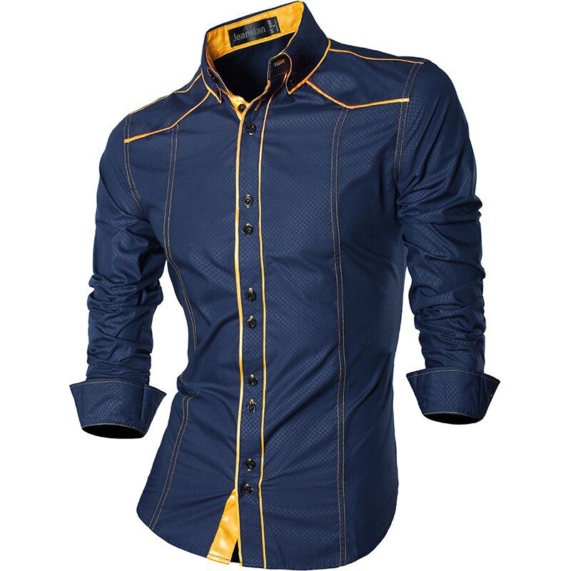 jeansian Spring Autumn Features Shirts Men Casual Jeans Shirt New Arrival Long Sleeve Casual Slim Fit Male Shirts Z034