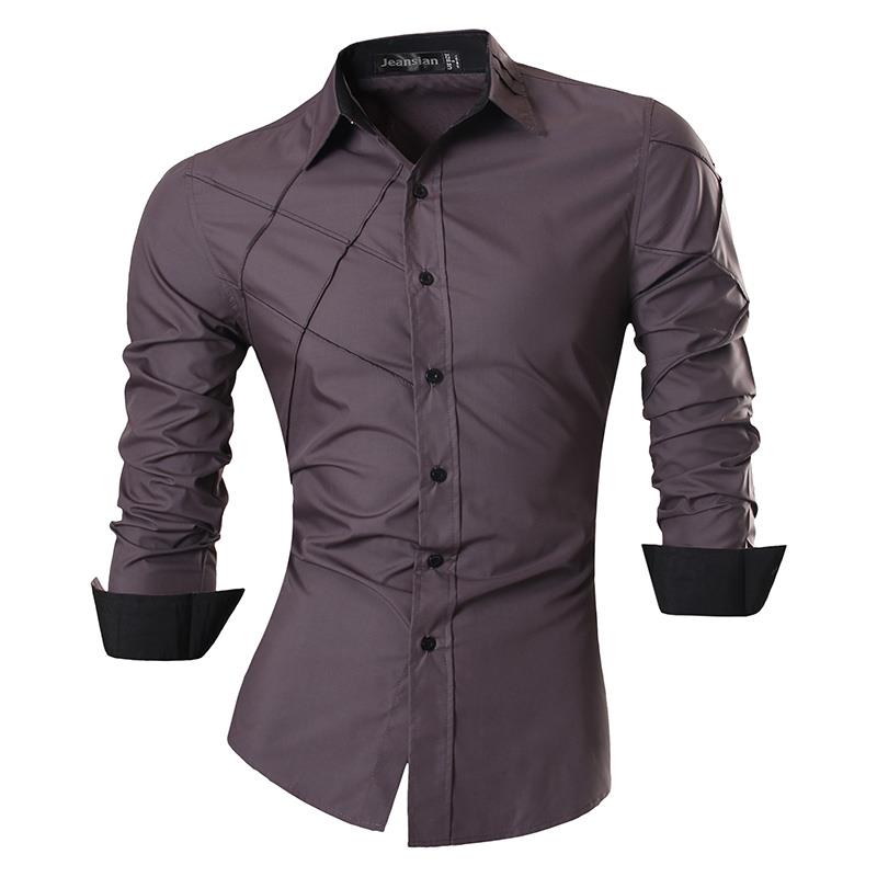 jeansian Spring Autumn Features Shirts Men Casual Jeans Shirt New Arrival Long Sleeve Casual Slim Fit Male Shirts Z034