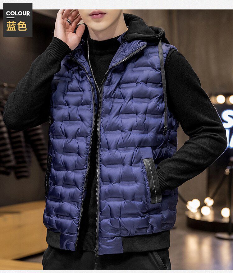 Crocodile brand 2020 Hot-selling New Mens Winter Vest Down Vest Men Casual Waistcoat Sleeveless Jackets Men Hooded Vest Crocodile brand 2020 Hot-selling New Mens Winter Vest Down Vest Men Casual Waistcoat Sleeveless Jackets Men Hooded Vest