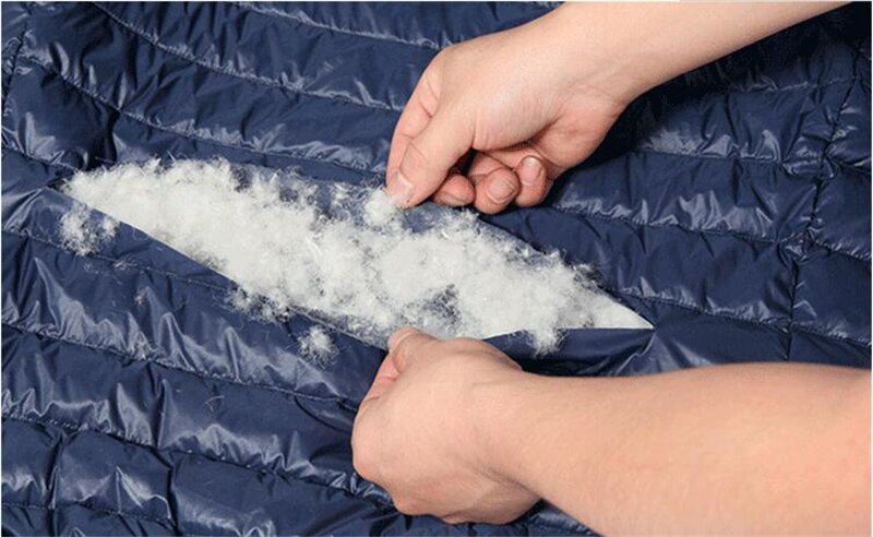 Autumn Winter Down Jacket Men Casual Stand Collar Ultra Light Parka Coat Portable Outwear Windproof White Duck Down Jacket 6XL