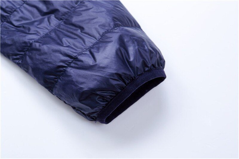 Autumn Winter Down Jacket Men Casual Stand Collar Ultra Light Parka Coat Portable Outwear Windproof White Duck Down Jacket 6XL