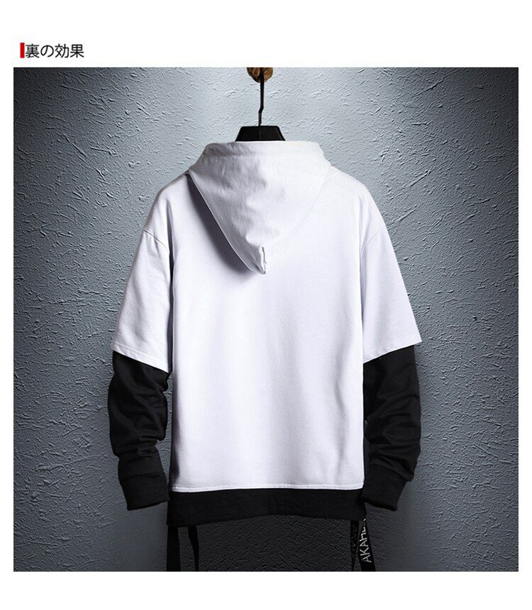 Hoodie Sweatshirt Mens Hip Hop Pullover Hoodies Streetwear Casual Fashion Clothes colorblock hoodie cotton