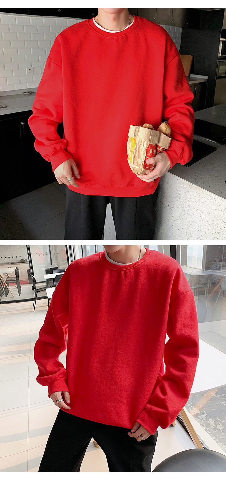 Hoodies Sweatshirts Men Streetwear Solid Pullover Sweatshirt Hoodies Men New 2021 Spring Autumn Sweatshirt Men