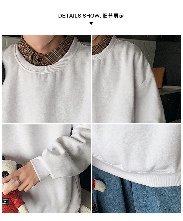 Hoodies Sweatshirts Men Streetwear Solid Pullover Sweatshirt Hoodies Men New 2021 Spring Autumn Sweatshirt Men