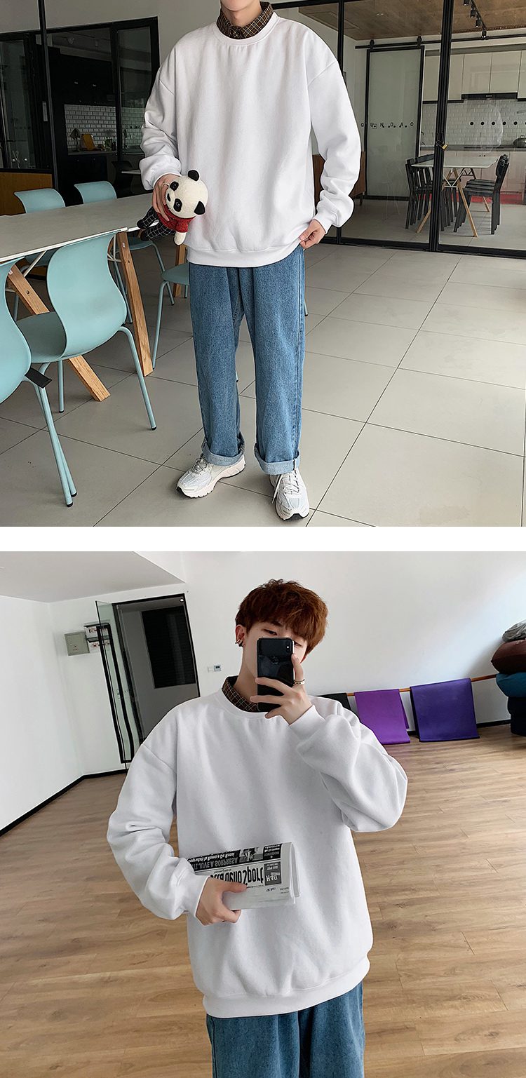 Hoodies Sweatshirts Men Streetwear Solid Pullover Sweatshirt Hoodies Men New 2021 Spring Autumn Sweatshirt Men