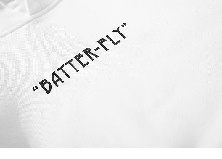 2020 Men Hip Hop Sweatshirt Hoodie Color Butterfly Streetwear Harajuku Pullover Hoodie Cotton Fleece Winter Autumn Black Hoodie