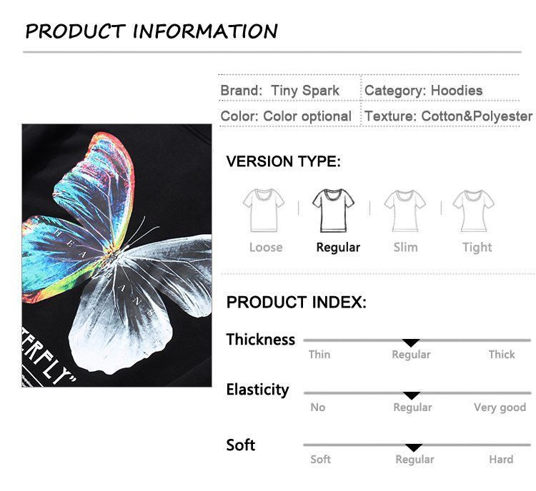 2020 Men Hip Hop Sweatshirt Hoodie Color Butterfly Streetwear Harajuku Pullover Hoodie Cotton Fleece Winter Autumn Black Hoodie