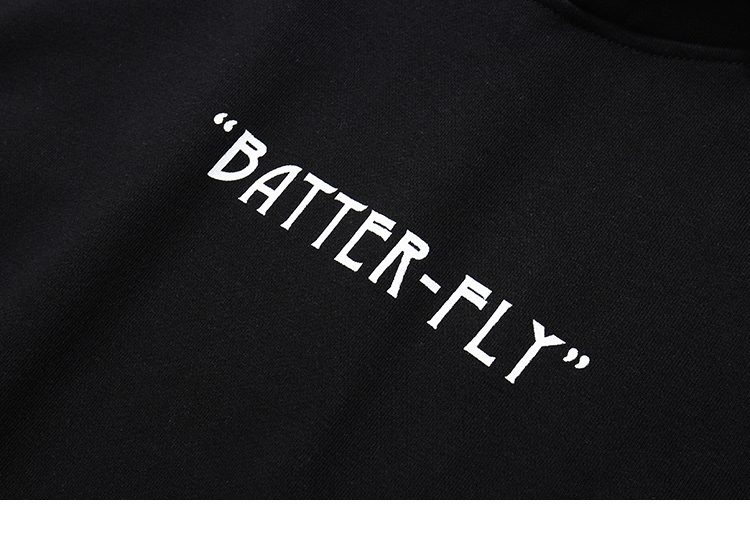 2020 Men Hip Hop Sweatshirt Hoodie Color Butterfly Streetwear Harajuku Pullover Hoodie Cotton Fleece Winter Autumn Black Hoodie