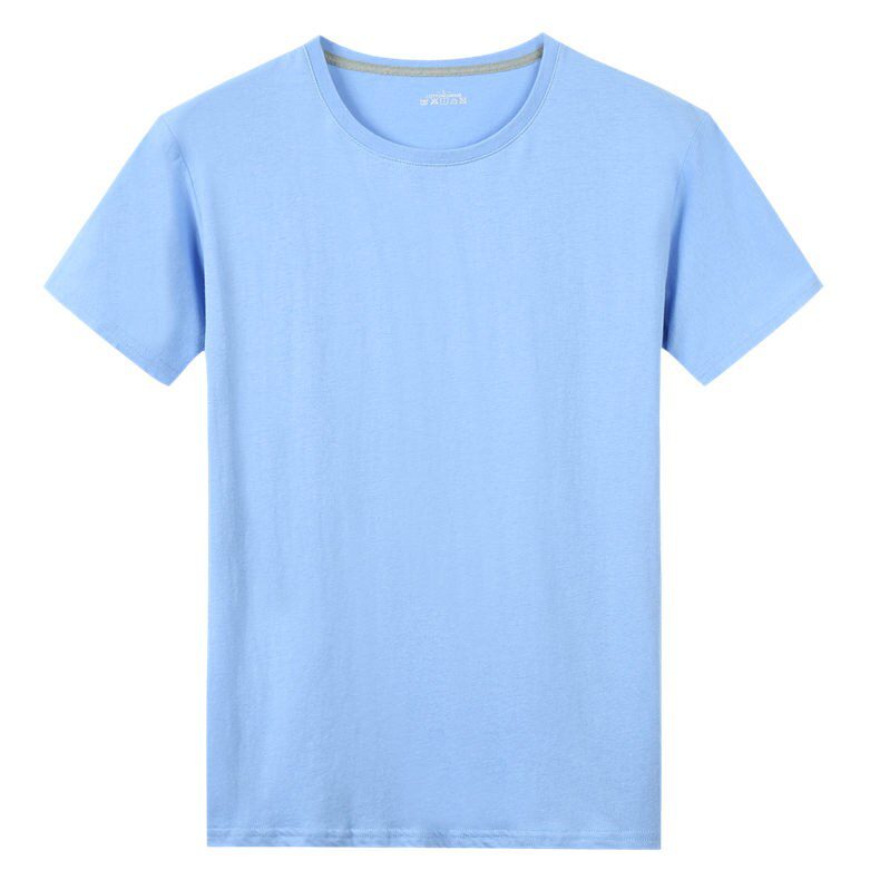 Summer T-Shirts Men Women 100% Cotton Short Tees Plain Solid Male Female Basic Tshirts O-Neck Slim Fit Tee shirt Young Boy Girl