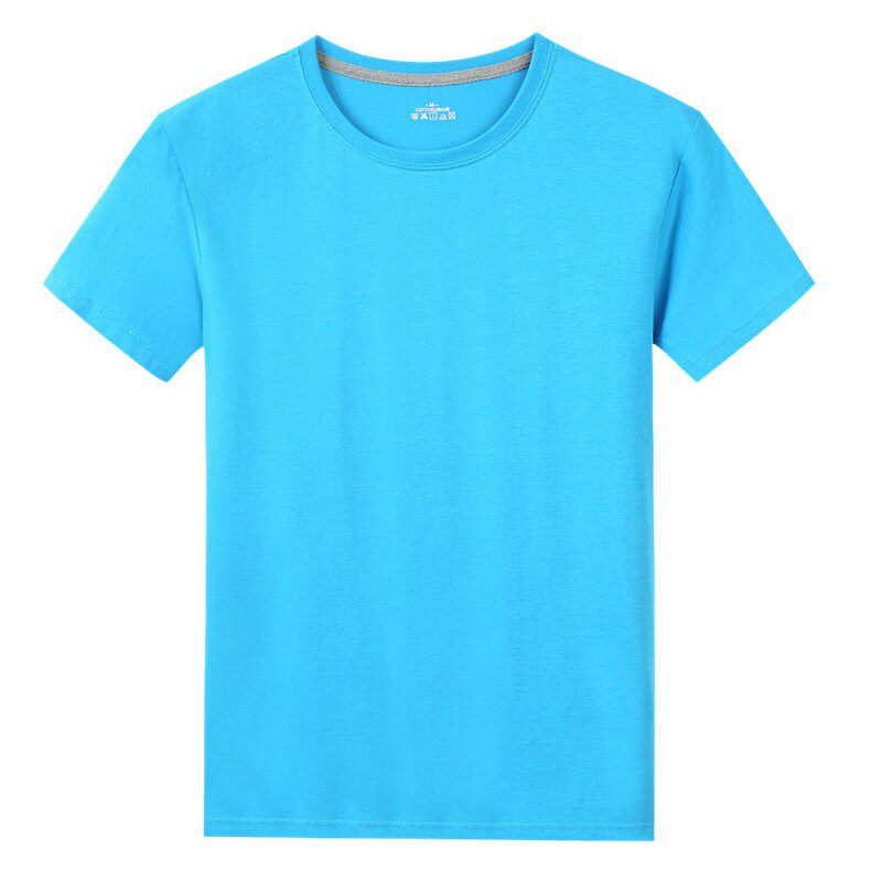 Summer T-Shirts Men Women 100% Cotton Short Tees Plain Solid Male Female Basic Tshirts O-Neck Slim Fit Tee shirt Young Boy Girl