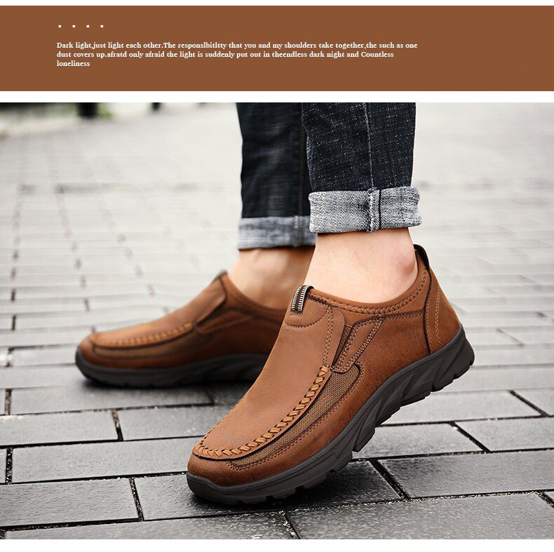 Men Casual Shoes Breathable Loafers Sneakers 2021 New Fashion Comfortable Flat Handmade Retro Leisure Loafers Shoes Men Shoes
