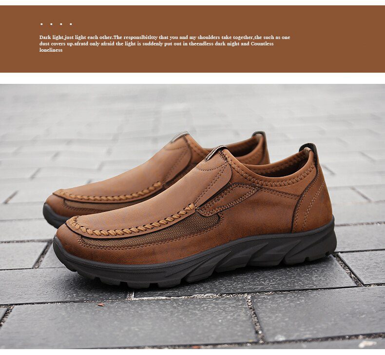 Men Casual Shoes Breathable Loafers Sneakers 2021 New Fashion Comfortable Flat Handmade Retro Leisure Loafers Shoes Men Shoes