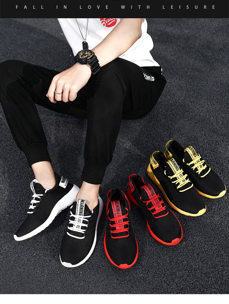 Men Vulcanize Shoes Sneakers Breathable Men Casual Shoes No-slip Male Lace Up Men Shoes Lightweight Tenis Masculino Wholesale