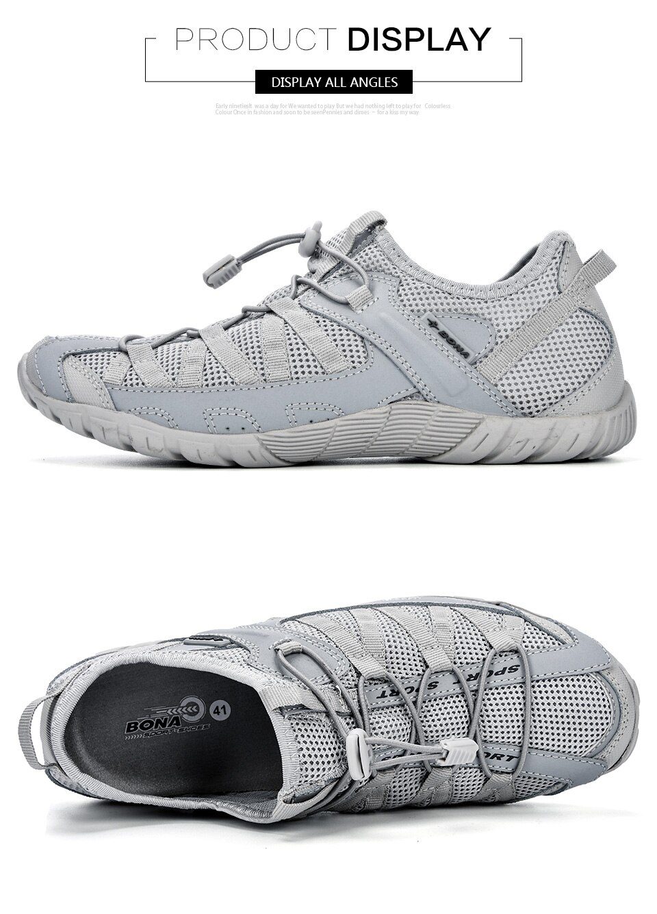 BONA Summer Sneakers Breathable Men Casual Shoes Fashion Men Shoes Tenis Masculino Adulto Sapato Masculino Men Leisure Shoe