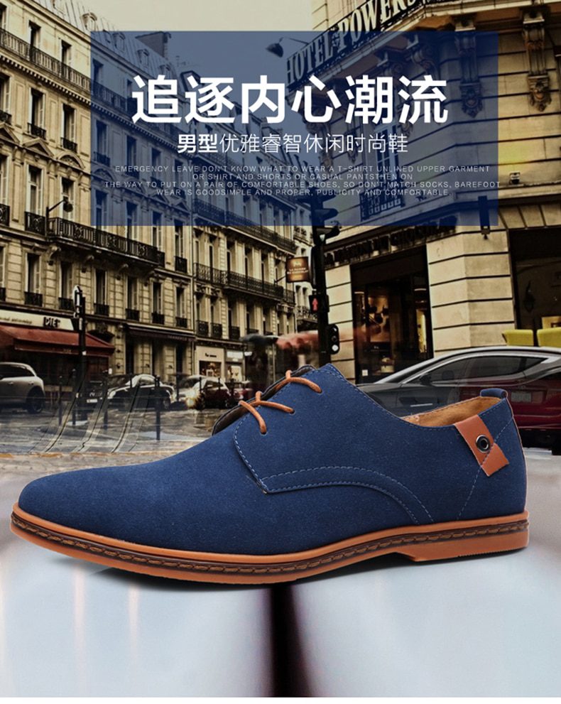 2020 Spring Suede Leather Men Shoes Oxford Casual Shoes Classic Sneakers Comfortable Footwear Dress Shoes Large Size Flats