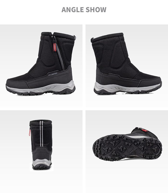 2020 Winter New Thick Couple Snow Boots Plus Velvet Warm Side Zipper Outdoor Casual Short Boots Cold Resistance Men Cotton Shoes