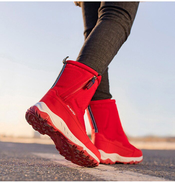 2020 Winter New Thick Couple Snow Boots Plus Velvet Warm Side Zipper Outdoor Casual Short Boots Cold Resistance Men Cotton Shoes