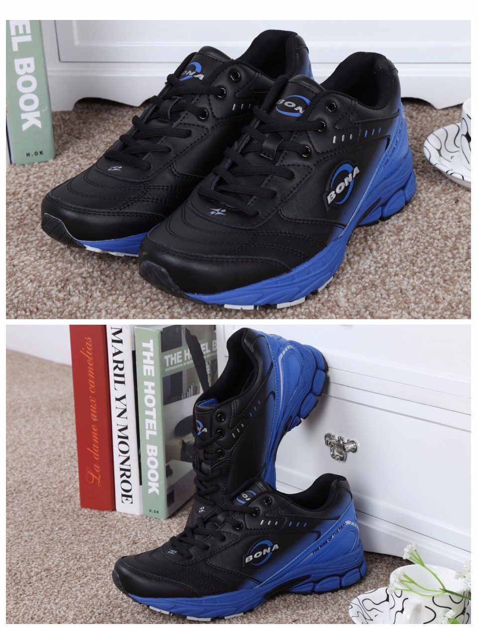 BONA New Style Men Running Shoes Typical Sport Shoes Outdoor Walking Shoes Men Sneakers Comfortable Women Sport Running Shoes