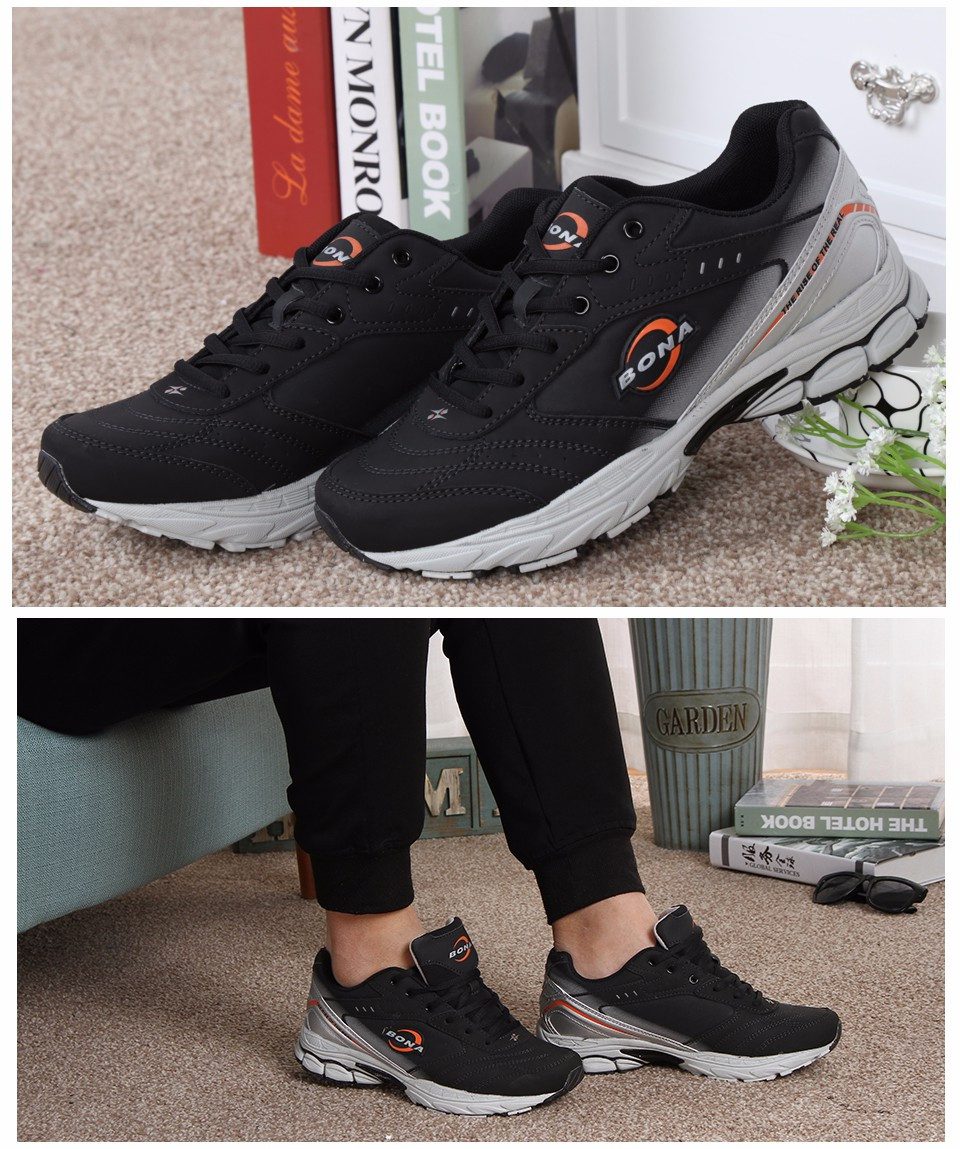 BONA New Style Men Running Shoes Typical Sport Shoes Outdoor Walking Shoes Men Sneakers Comfortable Women Sport Running Shoes