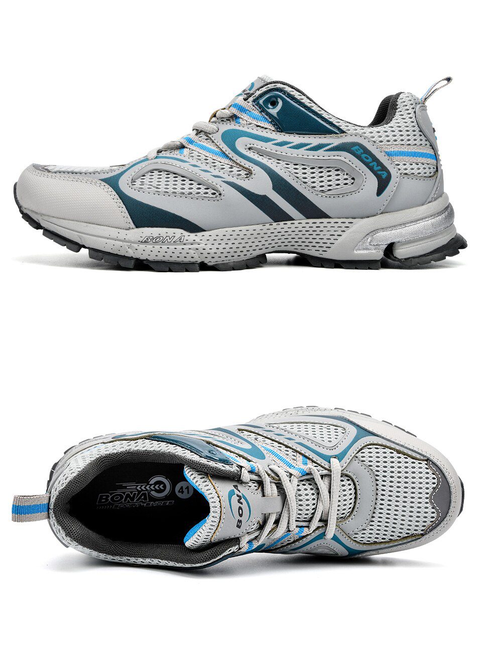 BONA New Arrival Classics Style Men Running Shoes Cow Split Mesh Men Sport Shoes Lace Up Outdoor Jogging Shoes Free Shipping BONA New Arrival Classics Style Men Running Shoes Cow Split Mesh Men Sport Shoes Lace Up Outdoor Jogging Shoes Free Shipping