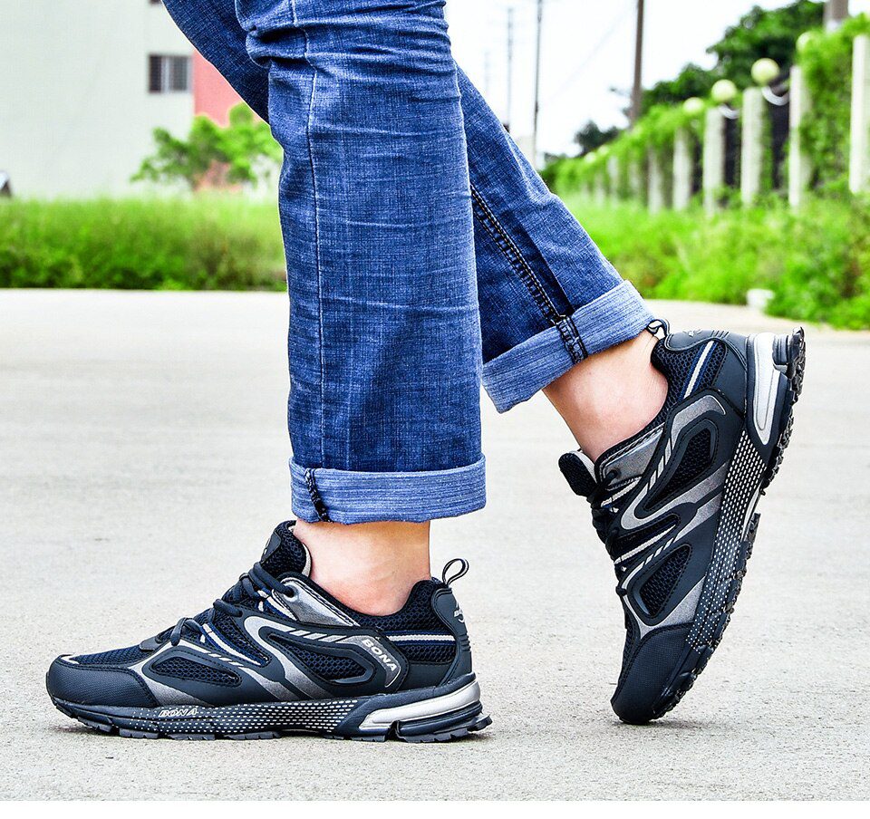 BONA New Arrival Classics Style Men Running Shoes Cow Split Mesh Men Sport Shoes Lace Up Outdoor Jogging Shoes Free Shipping BONA New Arrival Classics Style Men Running Shoes Cow Split Mesh Men Sport Shoes Lace Up Outdoor Jogging Shoes Free Shipping