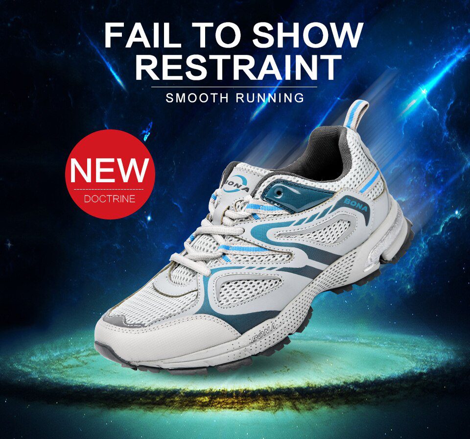 BONA New Arrival Classics Style Men Running Shoes Cow Split Mesh Men Sport Shoes Lace Up Outdoor Jogging Shoes Free Shipping BONA New Arrival Classics Style Men Running Shoes Cow Split Mesh Men Sport Shoes Lace Up Outdoor Jogging Shoes Free Shipping