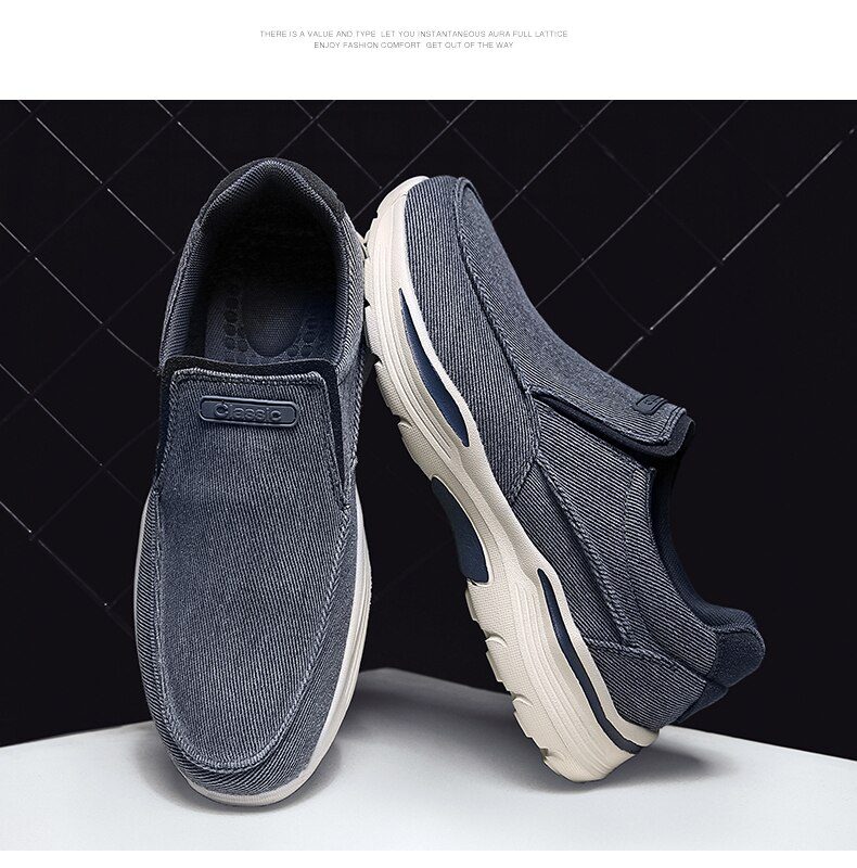 Men's Casual Shoes Canvas Breathable Loafers Men 2021 New Male Comfortable Outdoor Walking Shoes Classic Loafers Men Sneakers