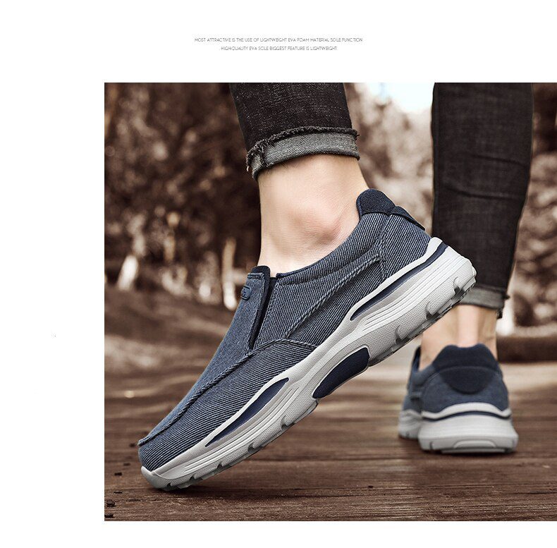 Men's Casual Shoes Canvas Breathable Loafers Men 2021 New Male Comfortable Outdoor Walking Shoes Classic Loafers Men Sneakers