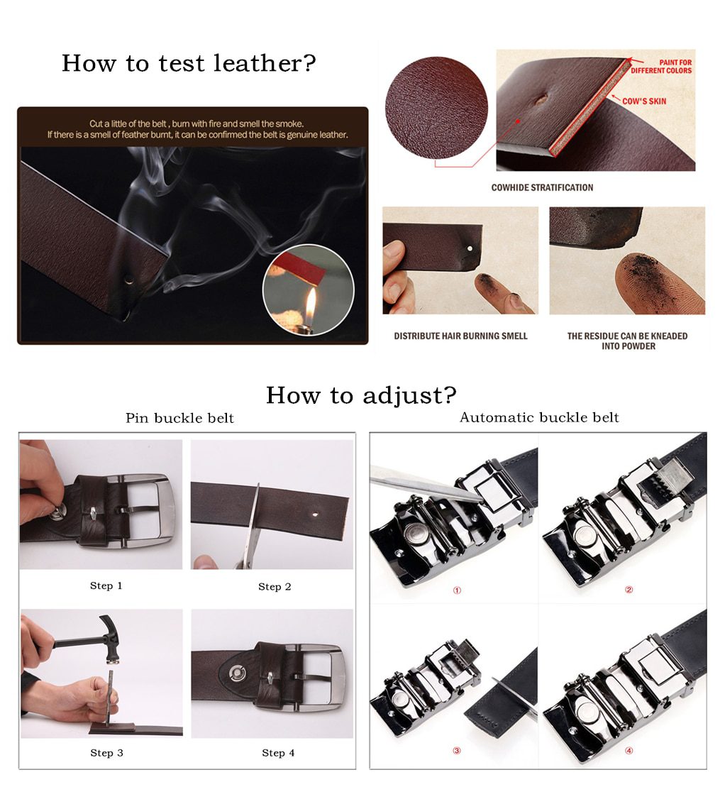 BISON DENIM Men Belt For Men Cowskin Genuine Leather Personality Men belt Buckle Quality Male Brown Strap Vintage Jeans N71223