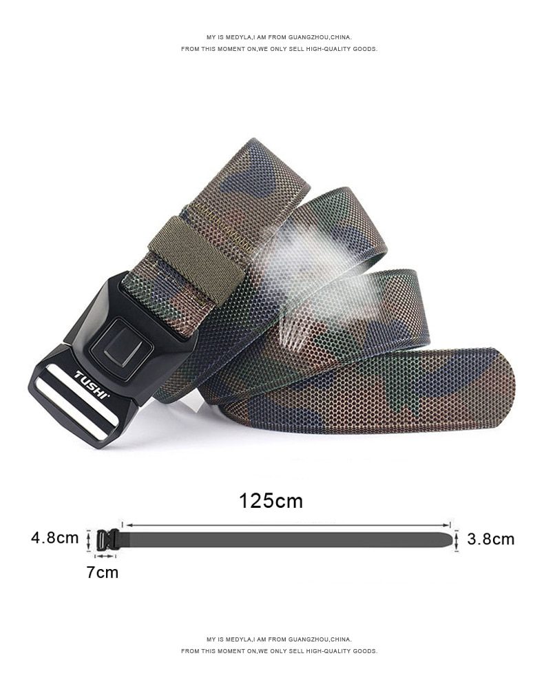 MEDYLA Official Genuine Tactical Belt metal Buckle Military Belt Soft Real Nylon Sports Accessories Men Christmas Gift BLL2035
