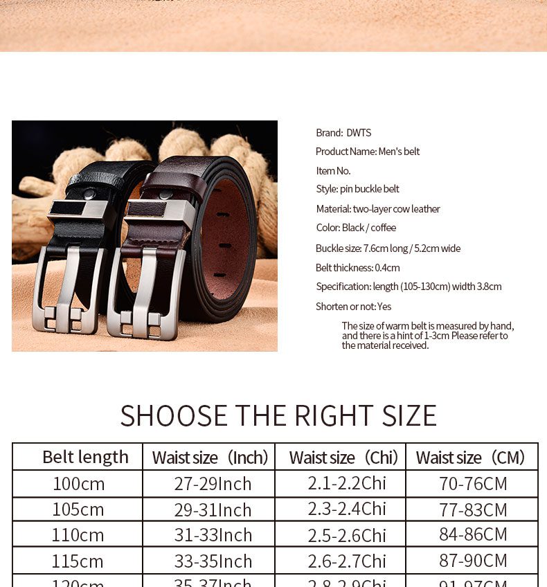 [DWTS]Men Belt Male High Quality Leather Belt Men Male Genuine Leather Strap Luxury Pin Buckle Fancy Vintage Jeans Free Shipping