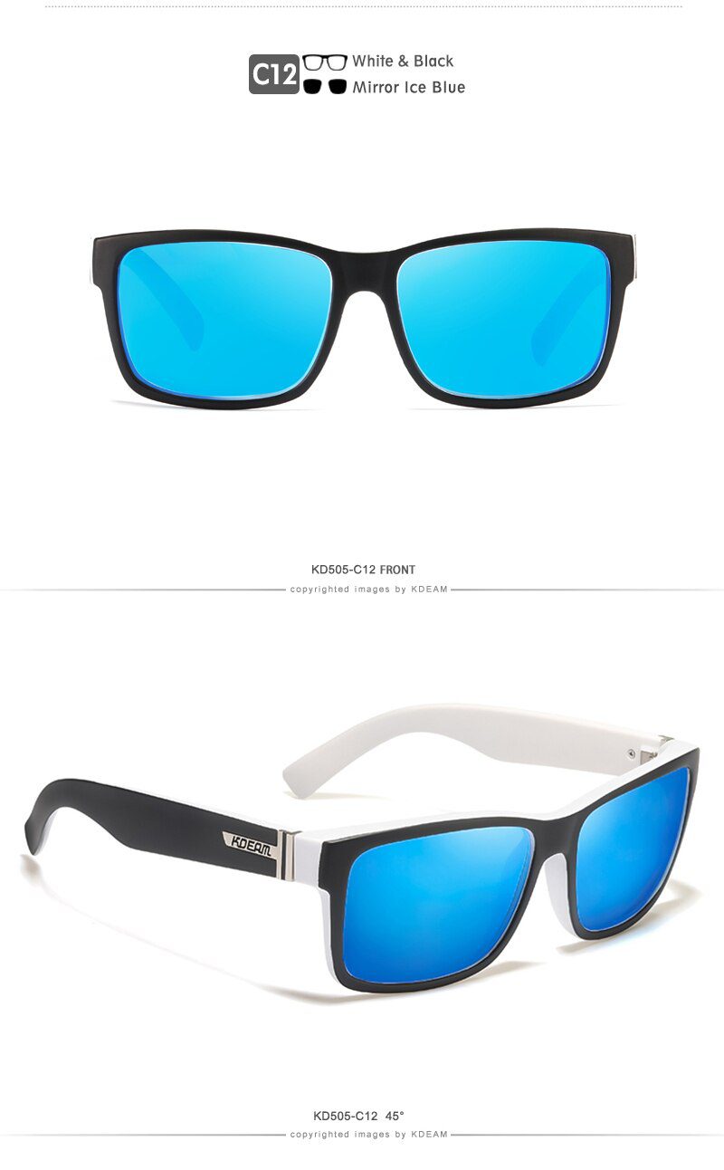 KDEAM Revamp Of Sport Men Sunglasses Polarized Shockingly Colors Sun Glasses Outdoor Driving Photochromic Sunglass With Box