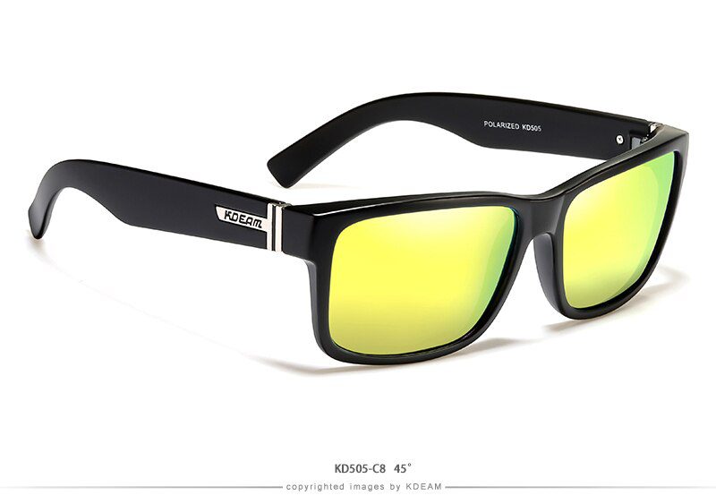 KDEAM Revamp Of Sport Men Sunglasses Polarized Shockingly Colors Sun Glasses Outdoor Driving Photochromic Sunglass With Box