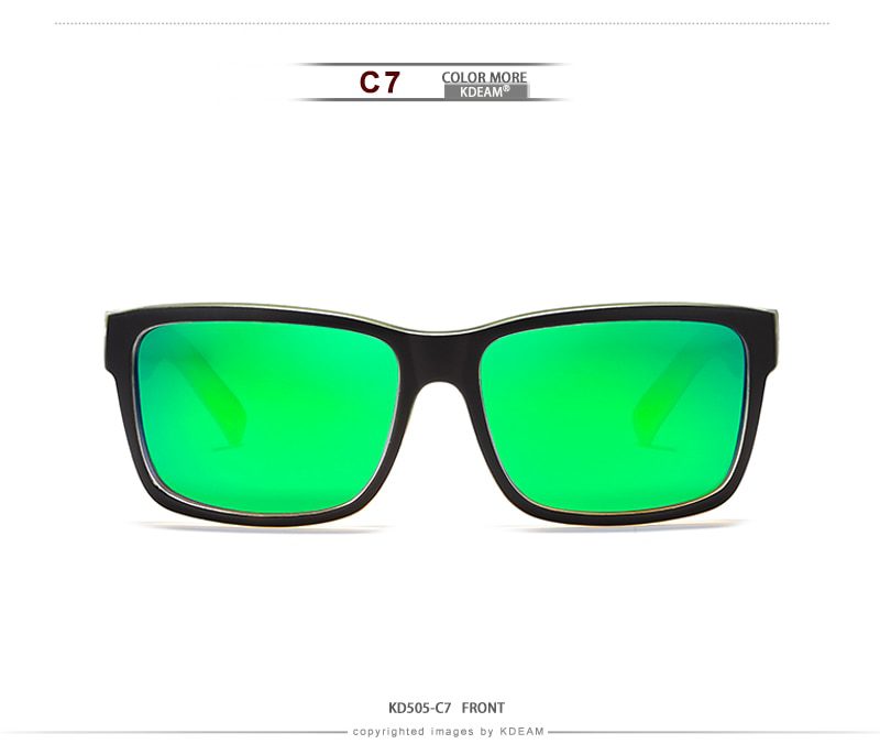 KDEAM Revamp Of Sport Men Sunglasses Polarized Shockingly Colors Sun Glasses Outdoor Driving Photochromic Sunglass With Box