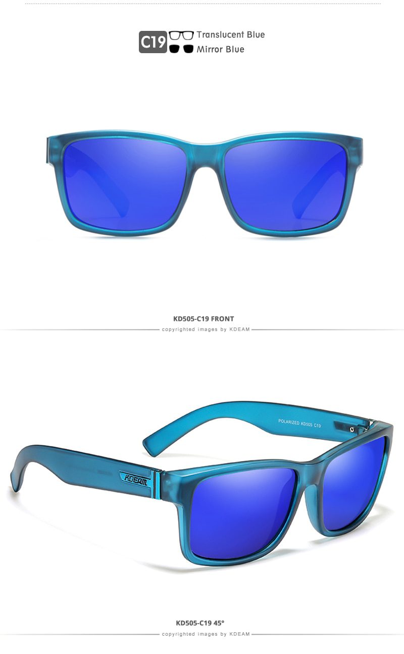 KDEAM Revamp Of Sport Men Sunglasses Polarized Shockingly Colors Sun Glasses Outdoor Driving Photochromic Sunglass With Box