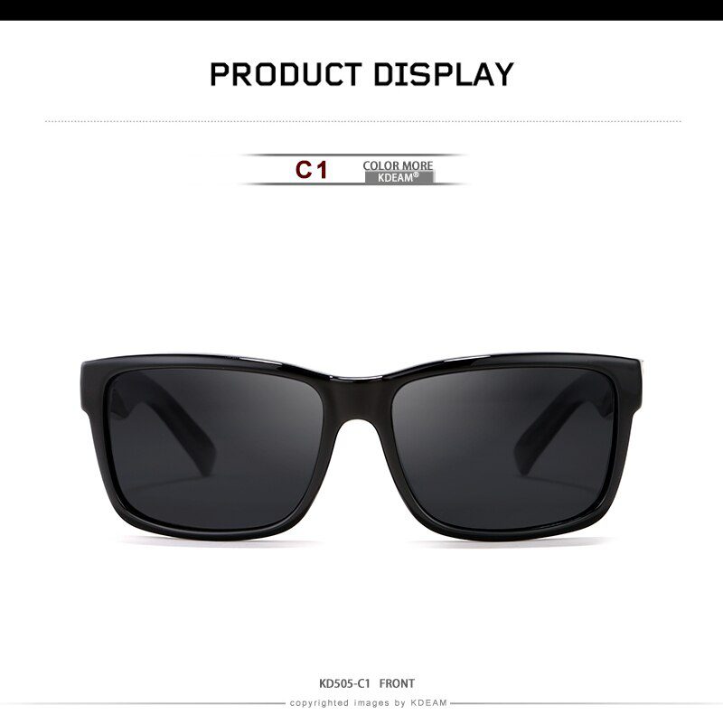 KDEAM Revamp Of Sport Men Sunglasses Polarized Shockingly Colors Sun Glasses Outdoor Driving Photochromic Sunglass With Box