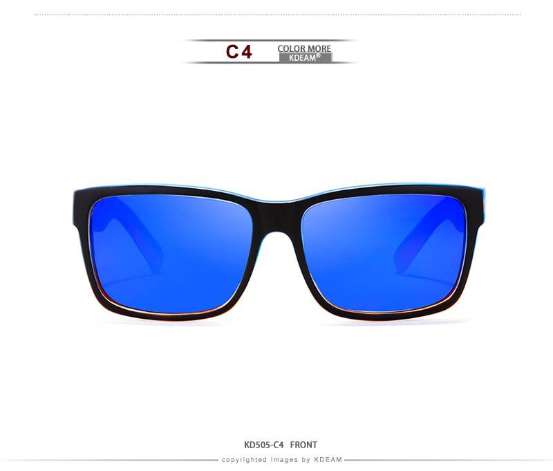 KDEAM Revamp Of Sport Men Sunglasses Polarized Shockingly Colors Sun Glasses Outdoor Driving Photochromic Sunglass With Box