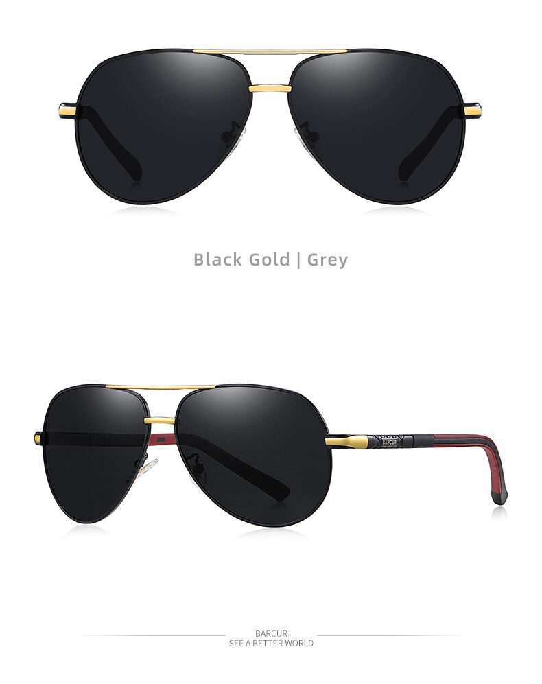 BARCUR Men Sunglasses Polarized UV400 Protection Driving Sun Glasses Women Male Oculos De Sol